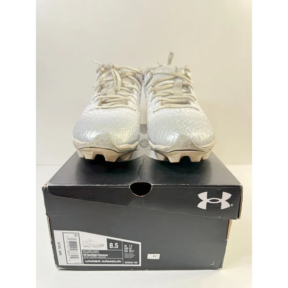 Under Armour Men's Spotlight Hammer RM, 100 White, 8.5
